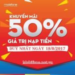 Mobifone khuyến mãi 18/8/2017 với 2 chương trình ưu đãi