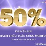 Chương trình khuyến mãi thách thức tuần Mobifone 18/8 - 24/8/2017