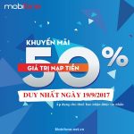 Mobifone khuyến mãi 19/9/2017 ưu đãi cục bộ