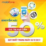 Mobifone khuyến mãi ngày 22/9/2017 với 2 chương trình ưu đãi