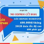 Đăng ký gói cước HDP600 Mobifone gói data plus 4G Mobifone
