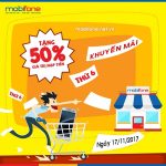 Mobifone khuyến mãi 17/11/2017 với 2 chương trình ưu đãi