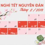 Lịch nghỉ Tết Nguyên đán Mậu Tuất 2018 gồm 7 ngày