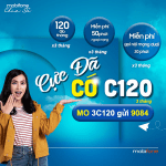 Đăng ký gói 3C120 Mobifone có ngay 360GB dùng thả ga 3 tháng