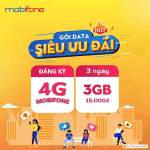 Đăng ký gói cước 4G Mobifone 3 ngày 3GB data chỉ với 15k/tháng