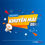 Mobifone khuyến mãi 23/2/2023 ưu đãi 20% tiền nạp