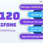 Đăng ký gói CS120 Mobifone có ngay 120GB, 550 phút gọi và nhiều tiện ích