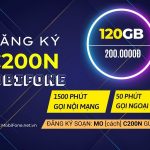Đăng ký gói C200N MobiFone ưu đãi 120GB, 1500 phút gọi chỉ 200.000đ