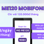Đăng ký gói ME120 Mobifone ưu đãi 45GB/tháng, miễn phí gọi thoại