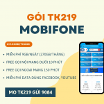 Đăng ký gói TK219 Mobifone ưu đãi 270GB, miễn phí gọi thoại