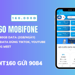 Đăng ký gói MT160 Mobifone nhận ngay 60GB data, Free data Tiktok, Youtube