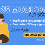 Cách đăng ký gói cước LM125 Mobifone miễn phí 180GB data, và tiện ích học tập